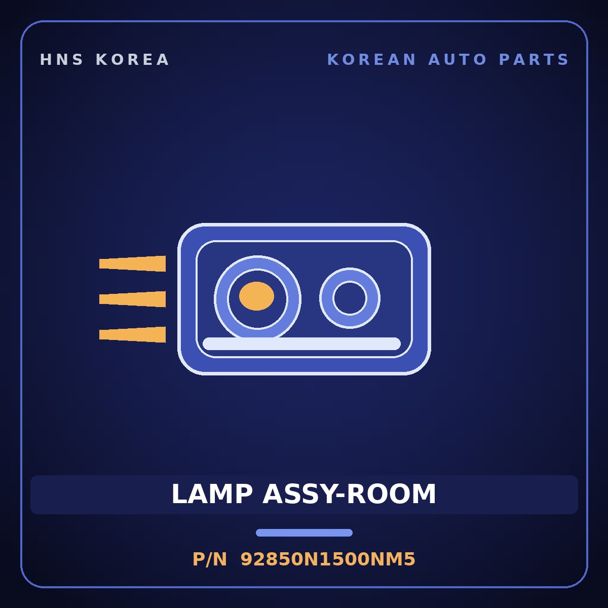 Genuine Mobis LAMP ASSY-ROOM 92850N1500NM5 for Grandeur 2026 HNS Parts Korea