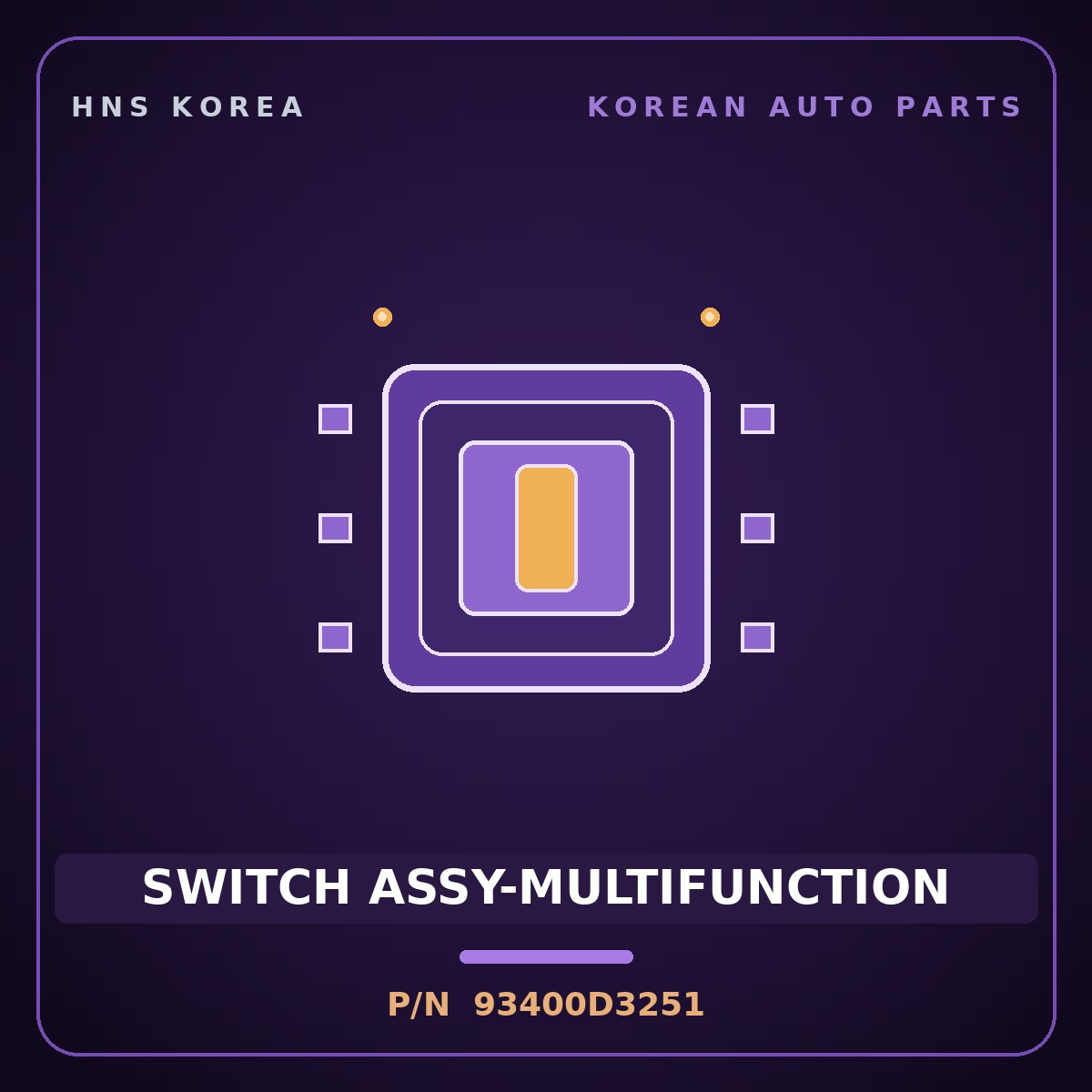 Genuine Mobis SWITCH ASSY-MULTIFUNCTION 93400D3251 for Tucson 2015 HNS Parts Korea