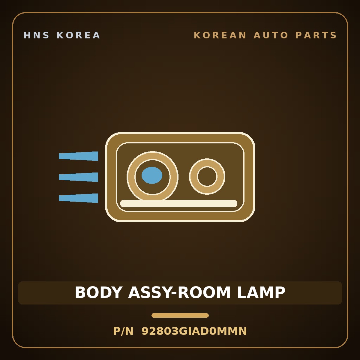 Genuine Mobis BODY ASSY-ROOM LAMP 92803GIAD0MMN for Ioniq 5 2024 HNS Parts Korea