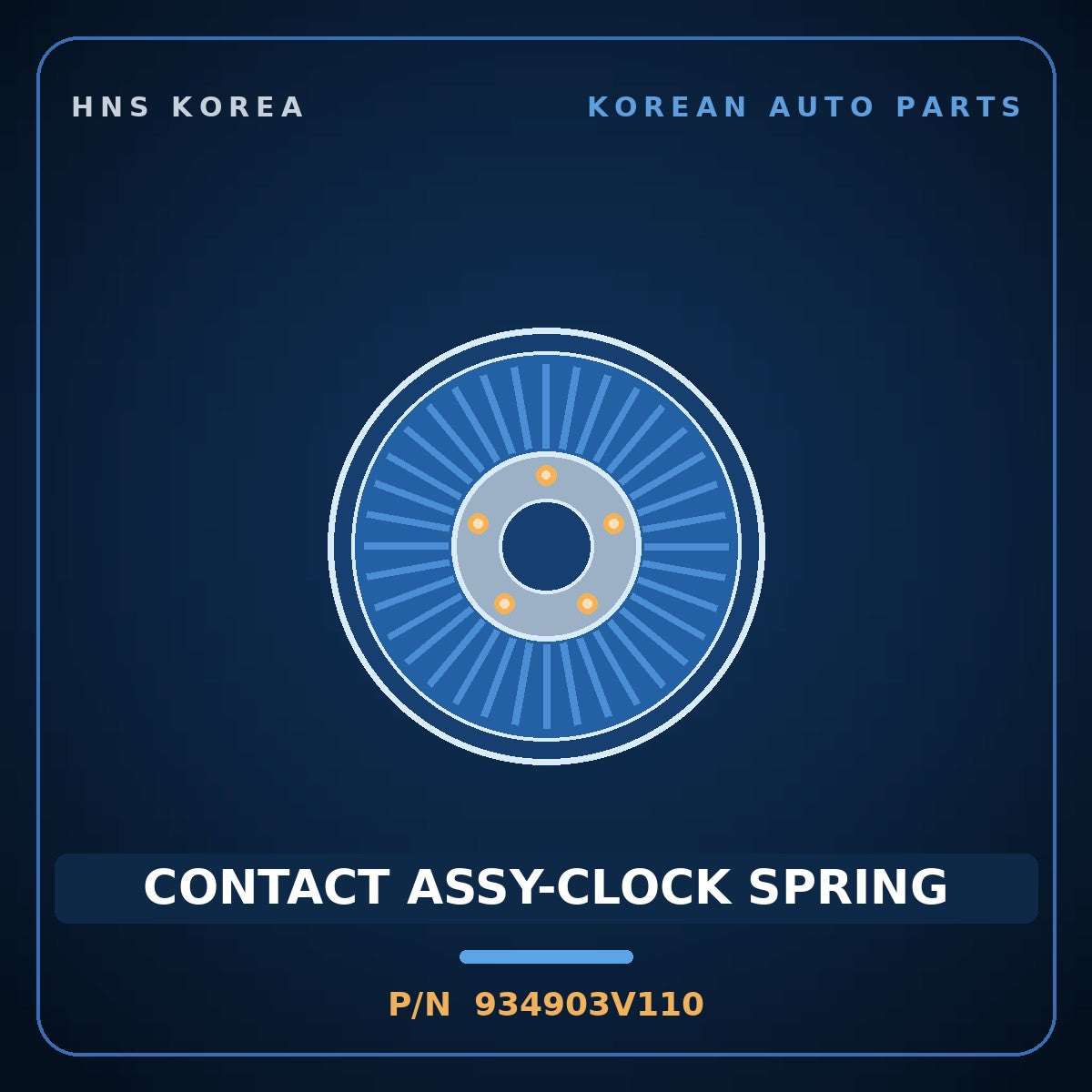 Genuine Mobis CONTACT ASSY-CLOCK SPRING 934903V110 for Grandeur 2011 HNS Parts Korea