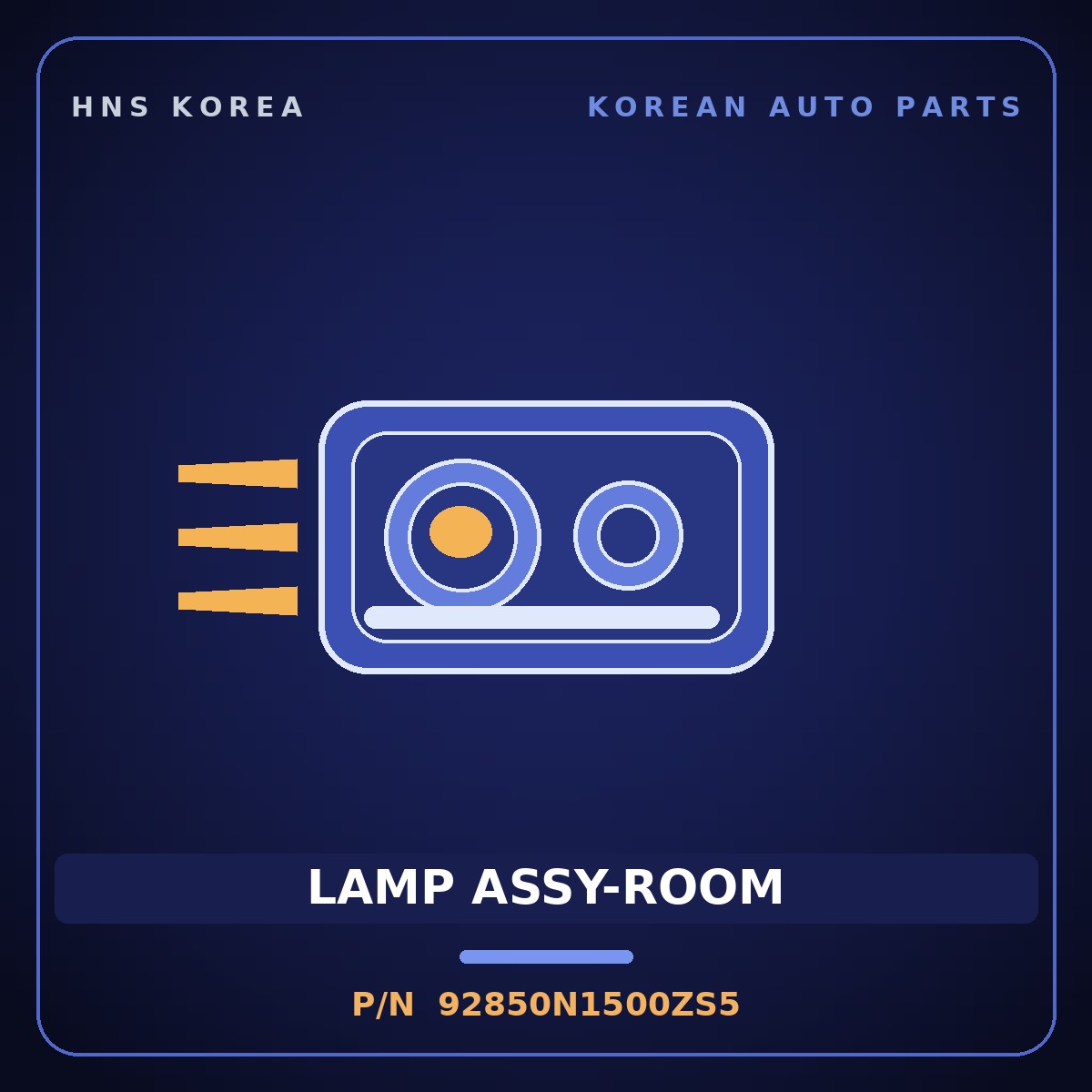 Genuine Mobis LAMP ASSY-ROOM 92850N1500ZS5 for Tucson 2026 HNS Parts Korea