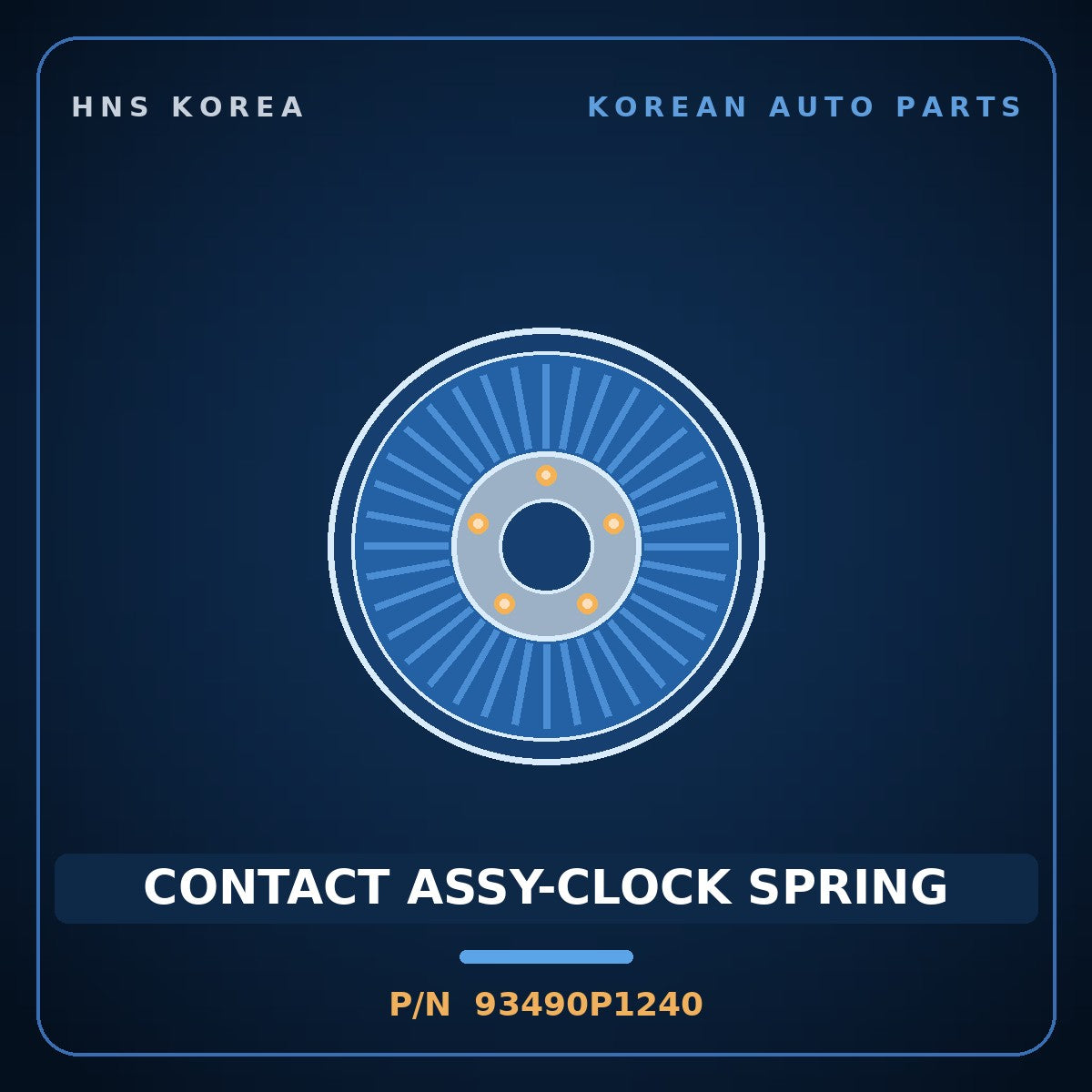 Genuine Mobis CONTACT ASSY-CLOCK SPRING 93490P1240 for Niro 2021 HNS Parts Korea