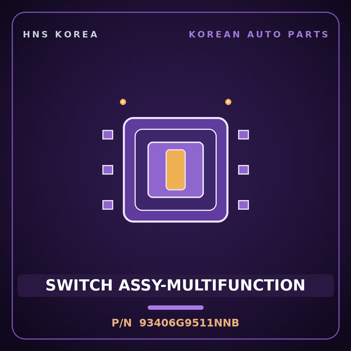 Genuine Mobis SWITCH ASSY-MULTIFUNCTION 93406G9511NNB for G70 2017 HNS Parts Korea