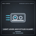 Genuine Mobis LIGHT LEVER ASSY-STYLED H/LAMP 933025L900 for Mighty 2008 HNS Parts Korea