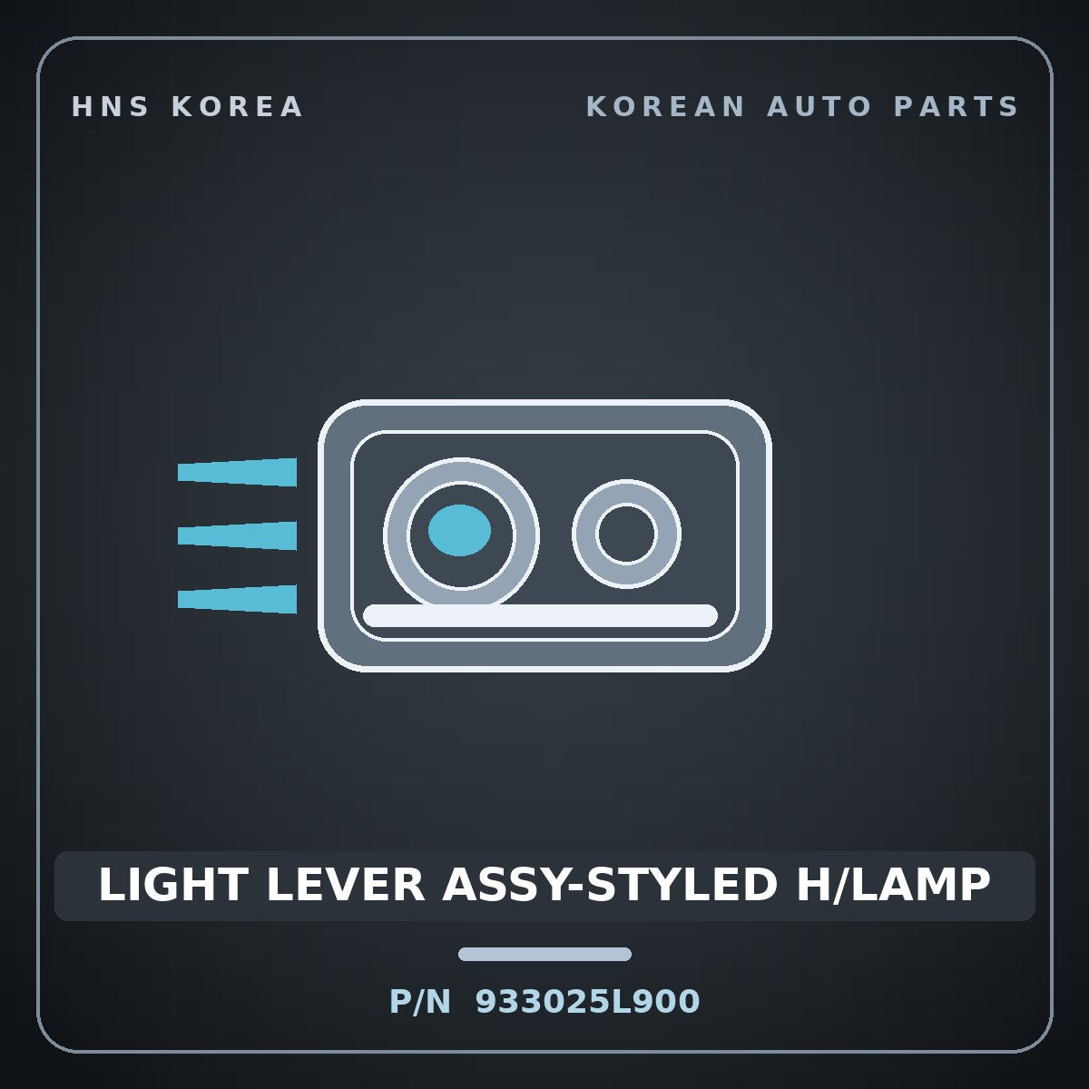 Genuine Mobis LIGHT LEVER ASSY-STYLED H/LAMP 933025L900 for Mighty 2008 HNS Parts Korea