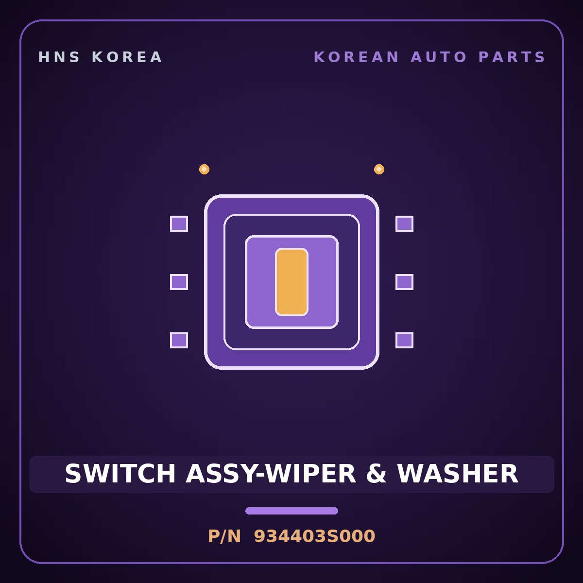 Genuine Mobis SWITCH ASSY-WIPER & WASHER 934403S000 for Elantra 2010 HNS Parts Korea