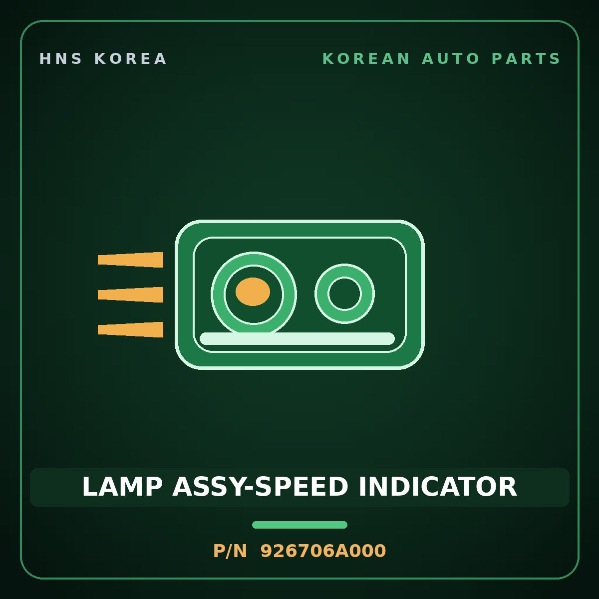 Genuine Mobis LAMP ASSY-SPEED INDICATOR 926706A000 for 5-Ton Truck 1997 HNS Parts Korea