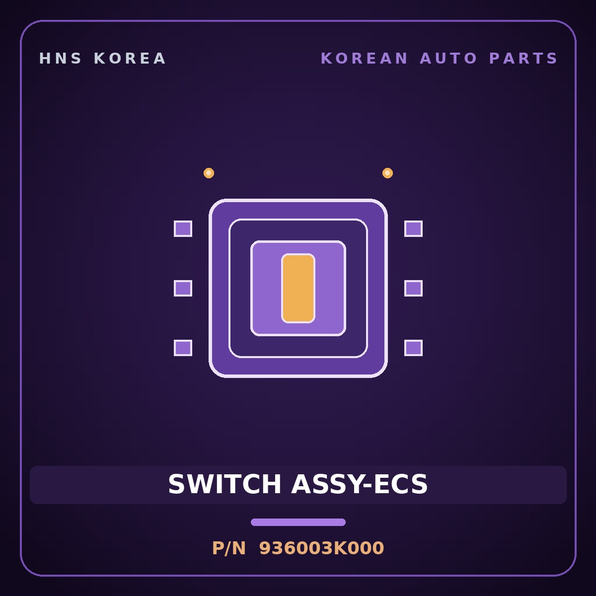 Genuine Mobis SWITCH ASSY-ECS 936003K000 for Sonata 2004 HNS Parts Korea