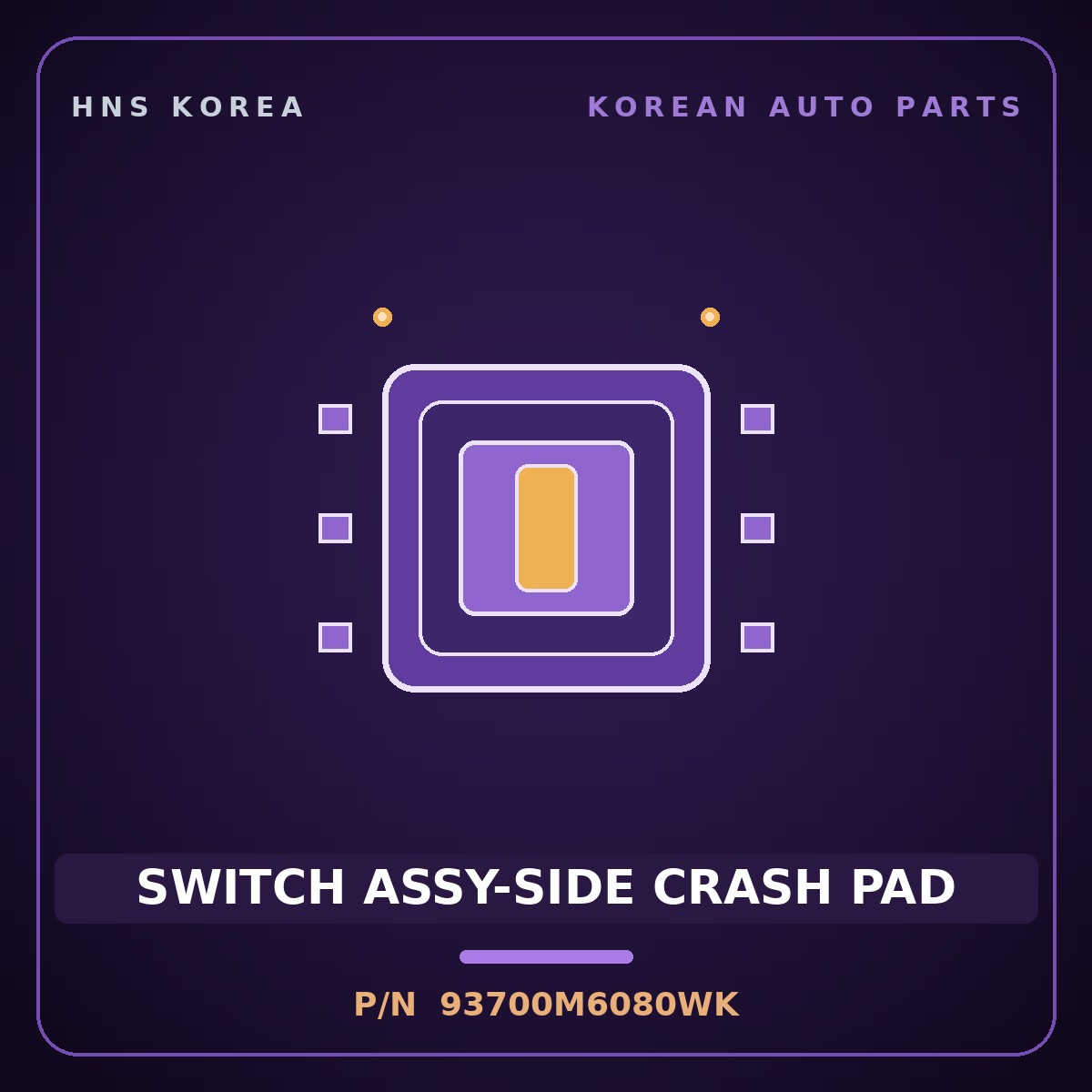 Genuine Mobis SWITCH ASSY-SIDE CRASH PAD 93700M6080WK for K3 2018 HNS Parts Korea
