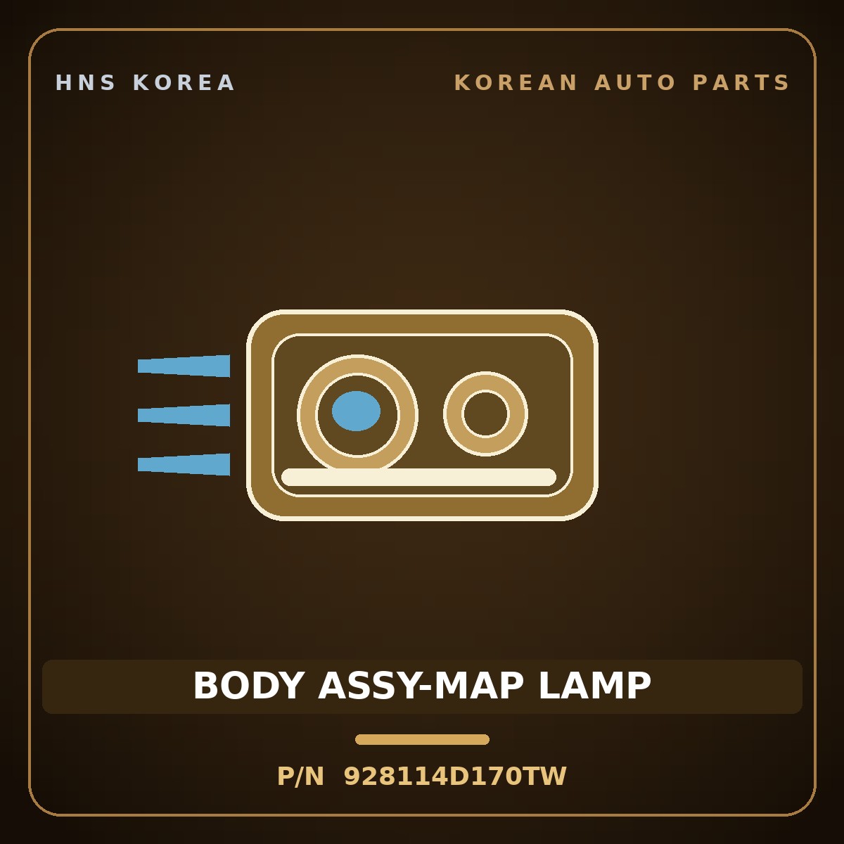 Genuine Mobis BODY ASSY-MAP LAMP 928114D170TW for Carnival 2005 HNS Parts Korea