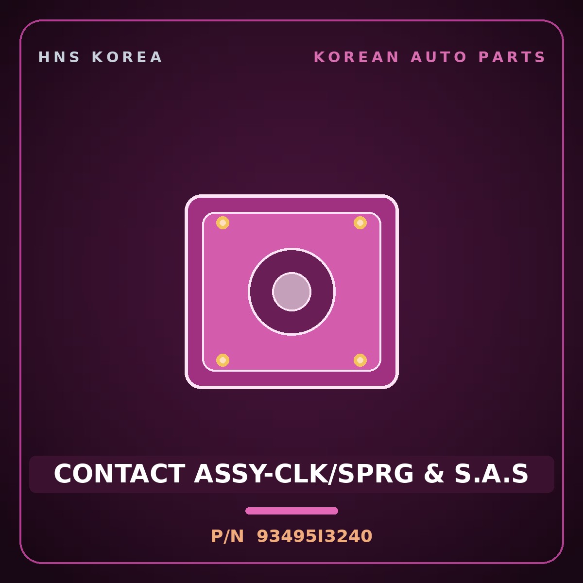 Genuine Mobis CONTACT ASSY-CLK/SPRG & S.A.S 93495I3240 for Kona 2021 HNS Parts Korea
