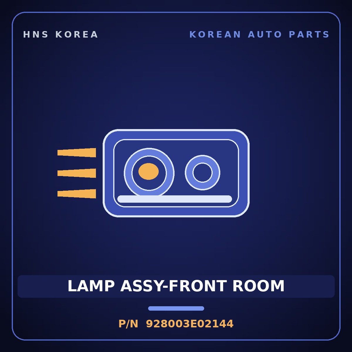 Genuine Mobis LAMP ASSY-FRONT ROOM 928003E02144 for Sorento 2002 HNS Parts Korea