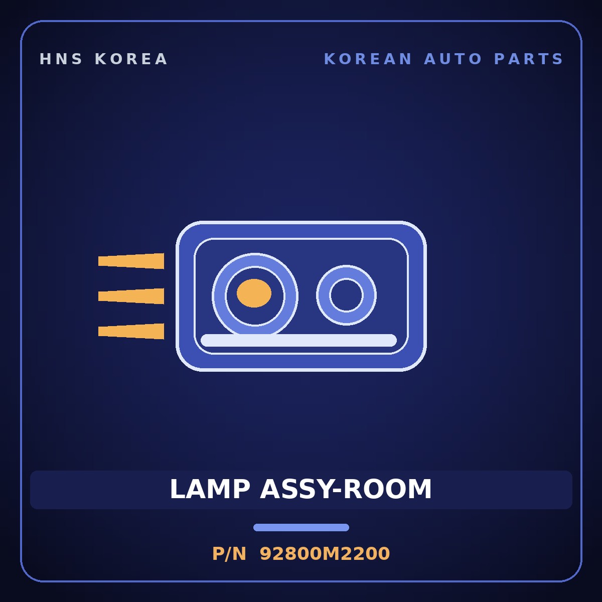 Genuine Mobis LAMP ASSY-ROOM 92800M2200 for Galloper 1998 HNS Parts Korea