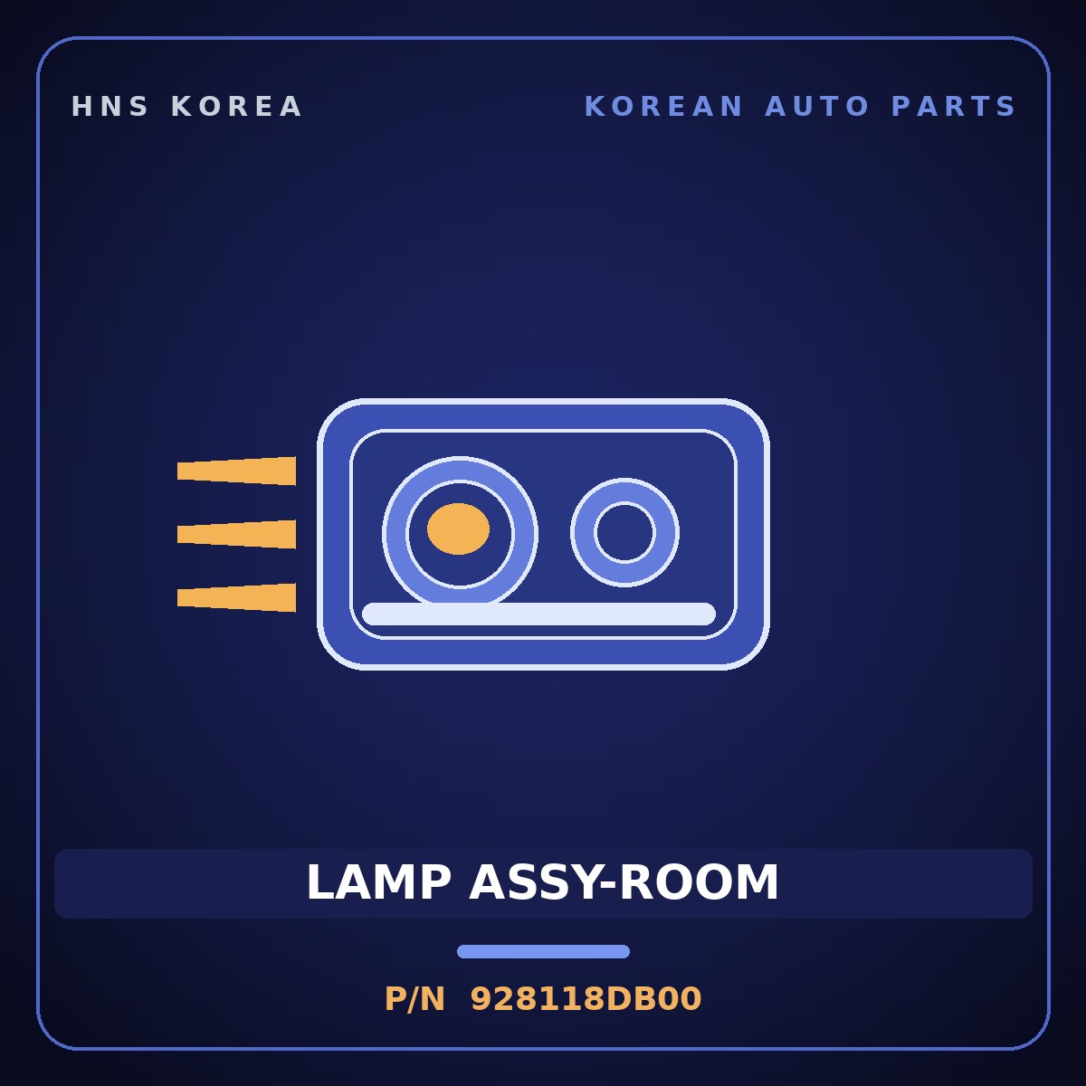 Genuine Mobis LAMP ASSY-ROOM 928118DB00 for Express 2006 HNS Parts Korea