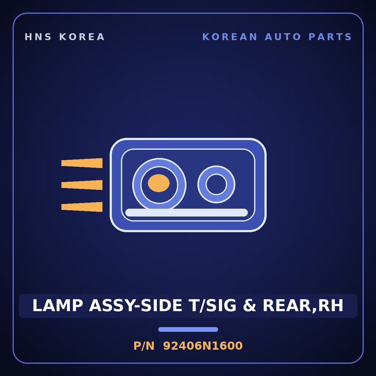 Genuine Mobis LAMP ASSY-SIDE T/SIG & REAR,RH 92406N1600 for Grandeur 2026 HNS Parts Korea