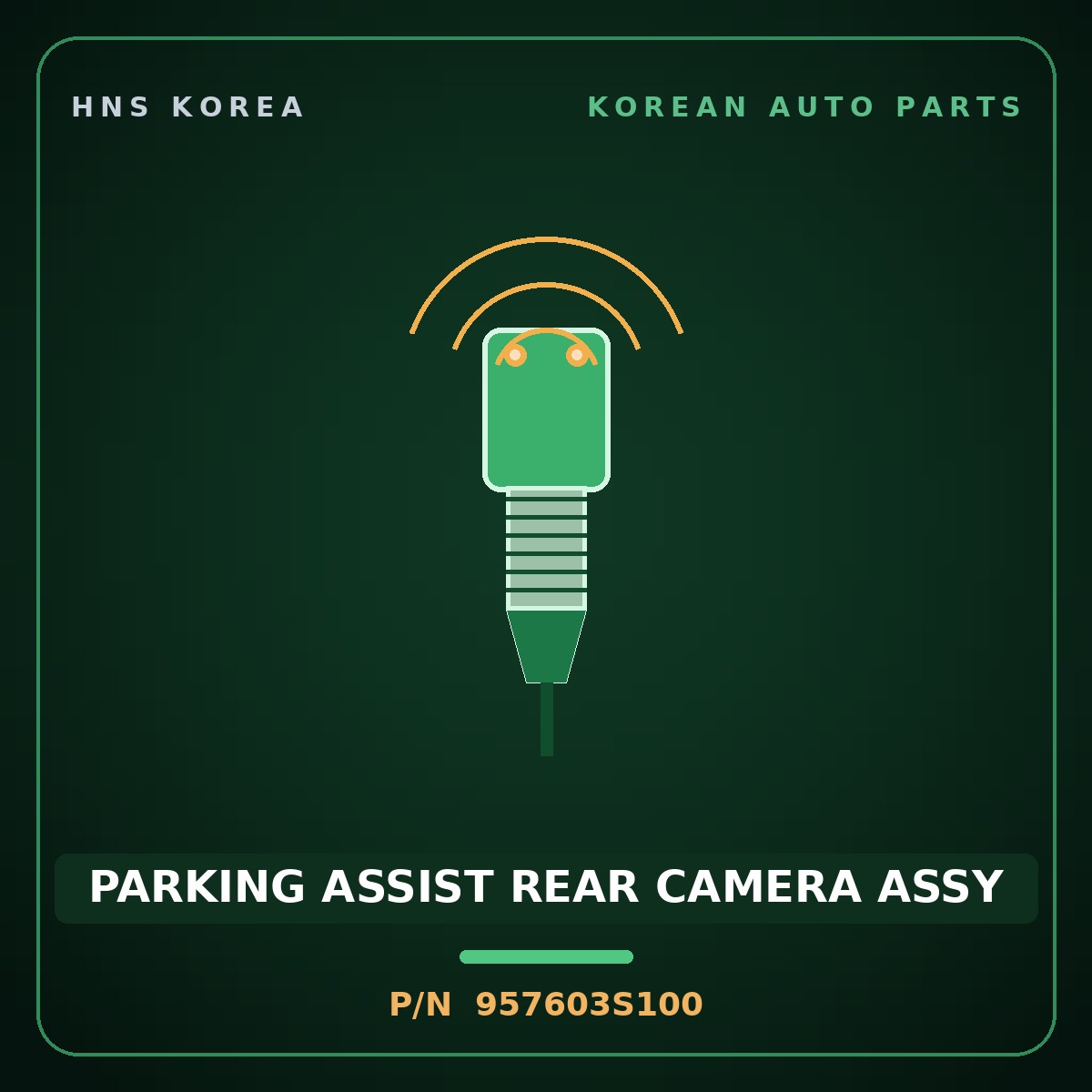 Genuine Mobis PARKING ASSIST REAR CAMERA ASSY 957603S100 for Sonata 2010 HNS Parts Korea