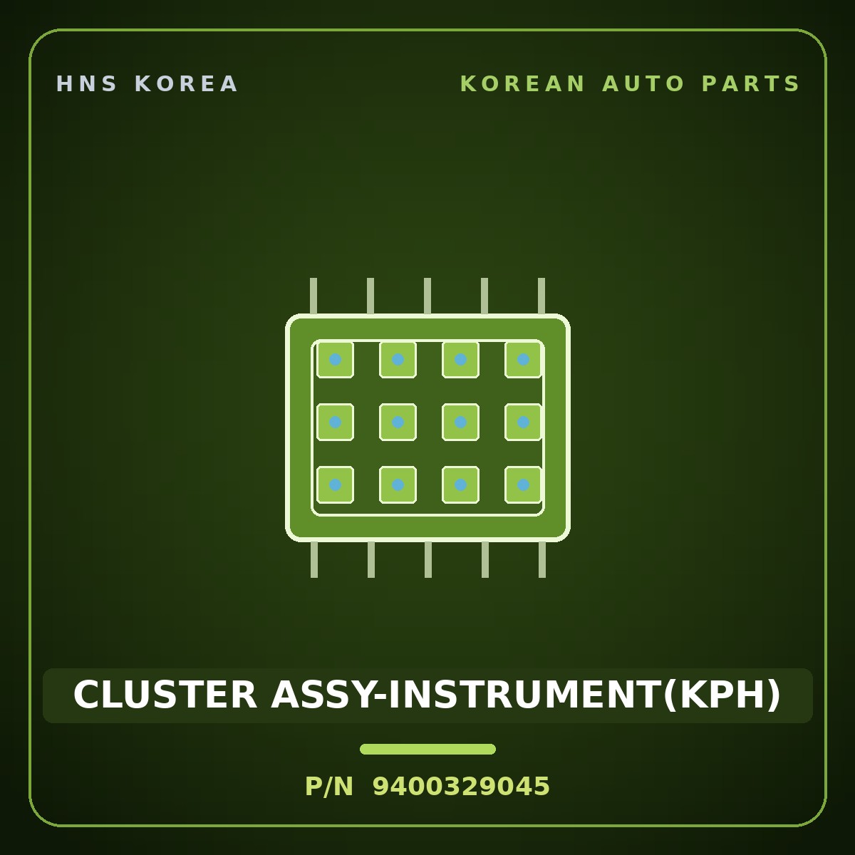 Genuine Mobis CLUSTER ASSY-INSTRUMENT(KPH) 9400329045 for Elantra 1996 HNS Parts Korea