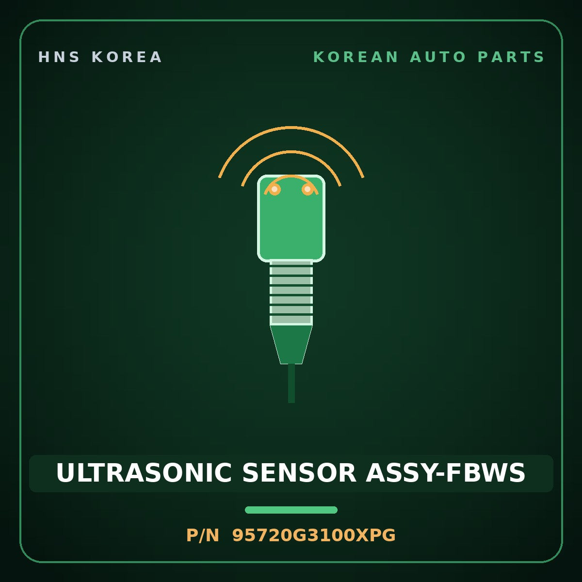 Genuine Mobis ULTRASONIC SENSOR ASSY-FBWS 95720G3100XPG for Kona 2021 HNS Parts Korea