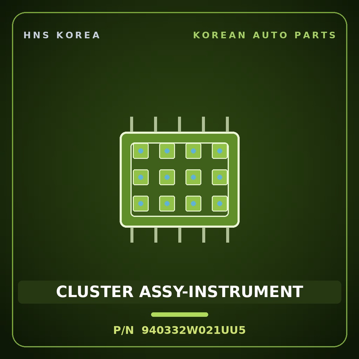 Genuine Mobis CLUSTER ASSY-INSTRUMENT 940332W021UU5 for Santa Fe 2015 HNS Parts Korea