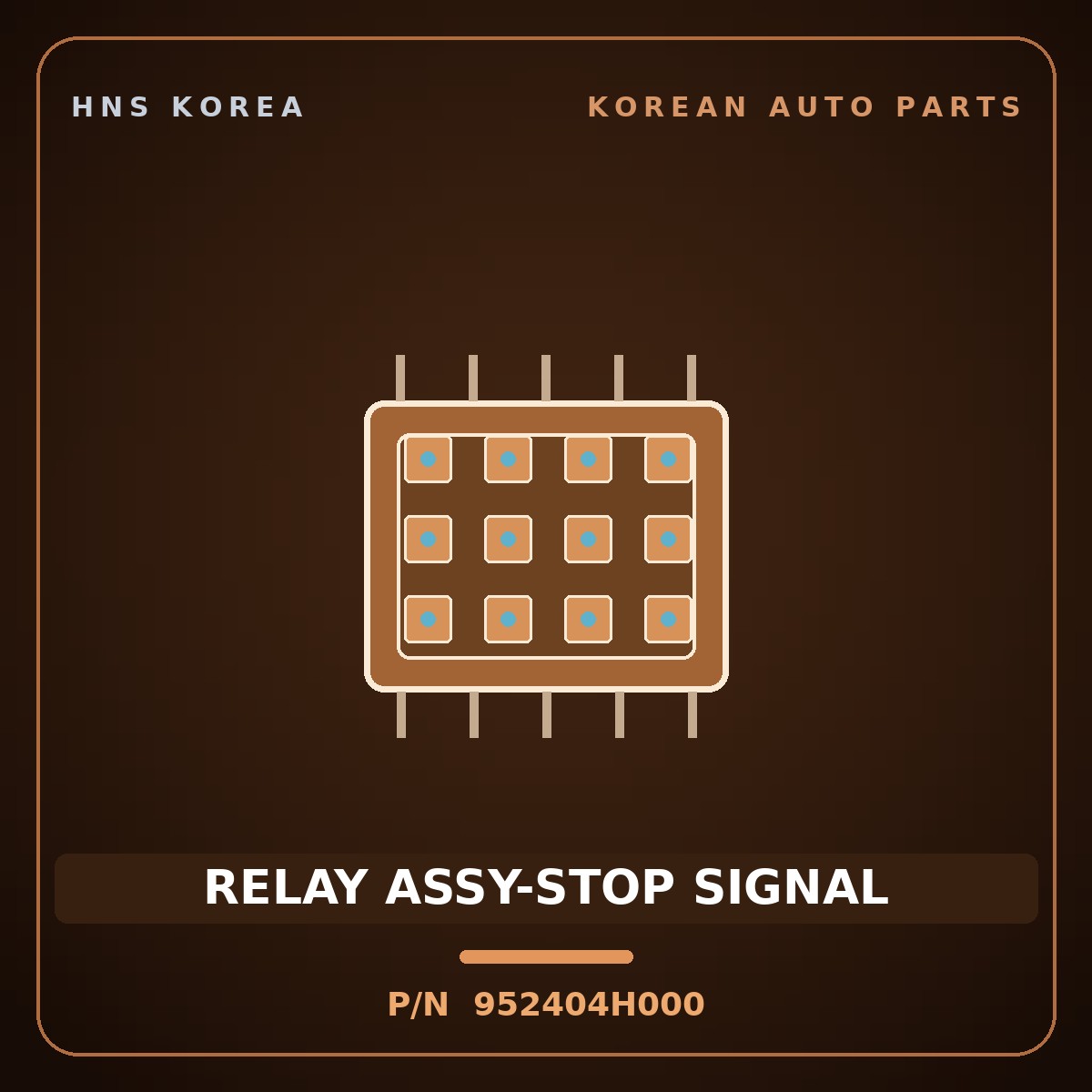 Genuine Mobis RELAY ASSY-STOP SIGNAL 952404H000 for Grand Starex 2007 HNS Parts Korea