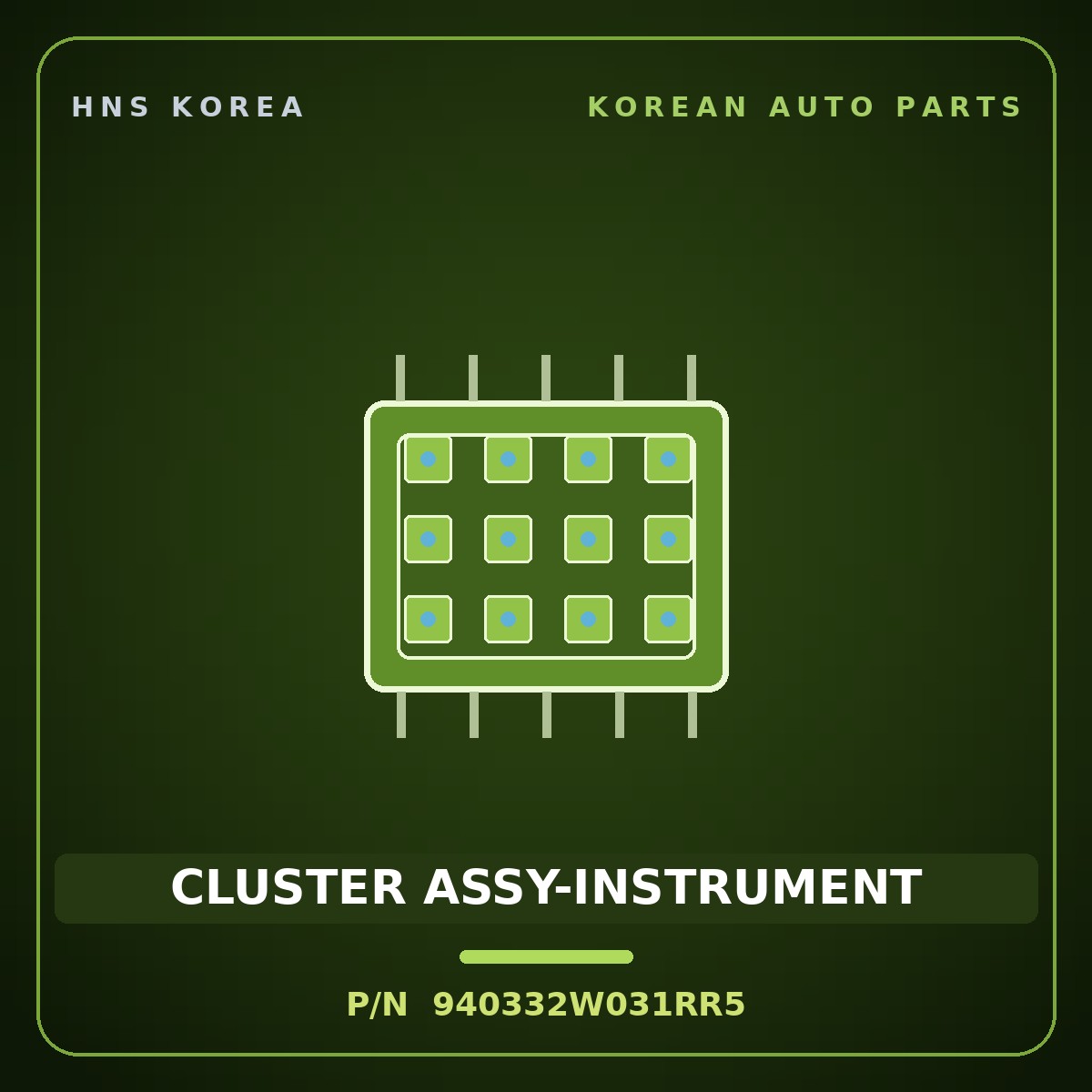 Genuine Mobis CLUSTER ASSY-INSTRUMENT 940332W031RR5 for Santa Fe 2015 HNS Parts Korea