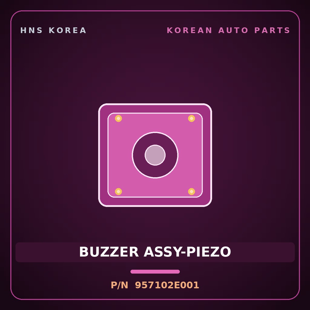 Genuine Mobis BUZZER ASSY-PIEZO 957102E001 for Tucson 2004 HNS Parts Korea