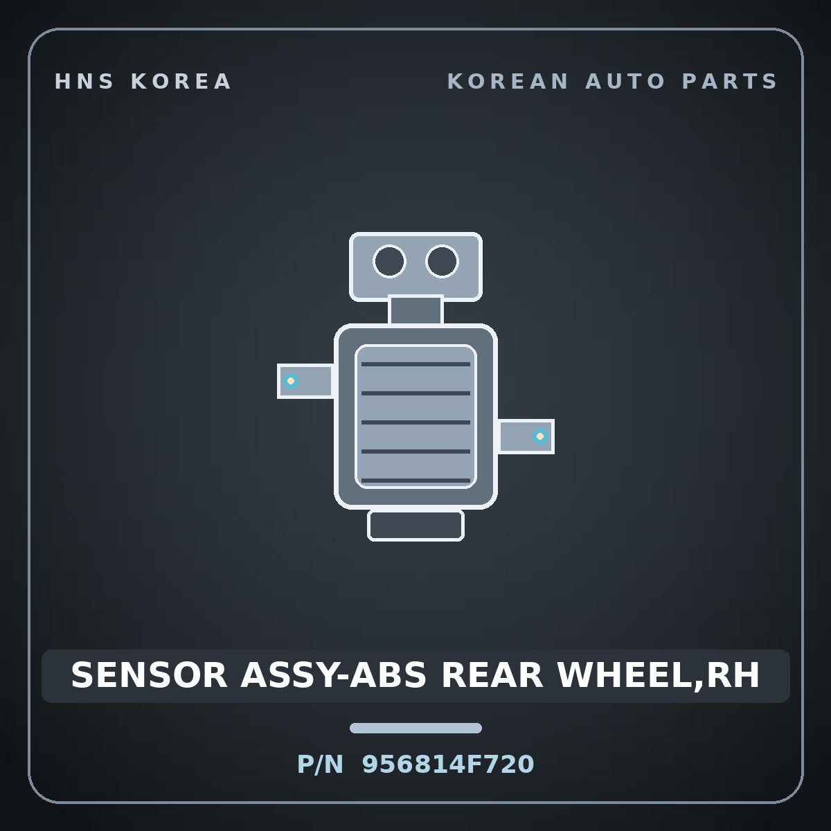 Genuine Mobis SENSOR ASSY-ABS REAR WHEEL,RH 956814F720 for Porter 2004 HNS Parts Korea