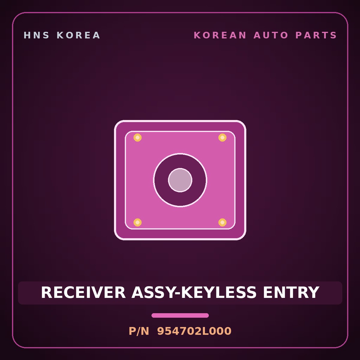 Genuine Mobis RECEIVER ASSY-KEYLESS ENTRY 954702L000 for Avante 2006 HNS Parts Korea