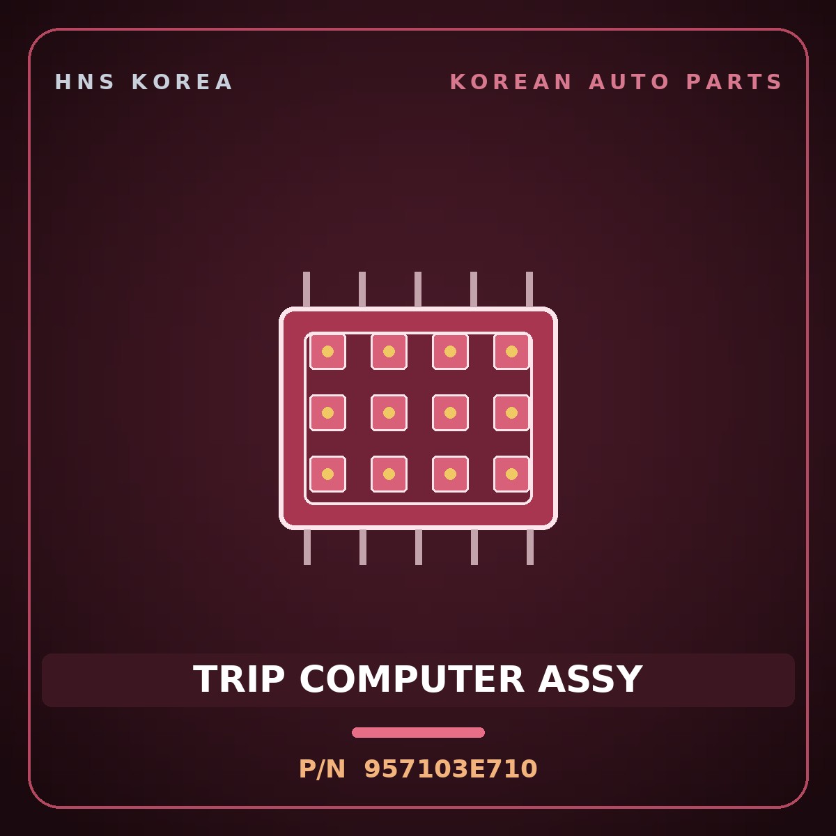 Genuine Mobis TRIP COMPUTER ASSY 957103E710 for Sorento 2006 HNS Parts Korea