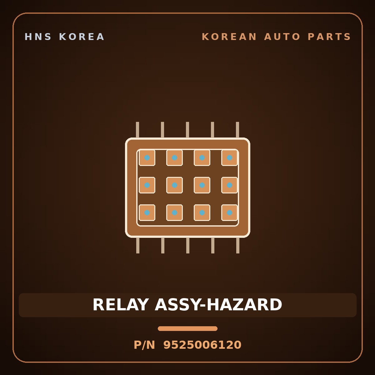 Genuine Mobis RELAY ASSY-HAZARD 9525006120 for Atos 1998 HNS Parts Korea