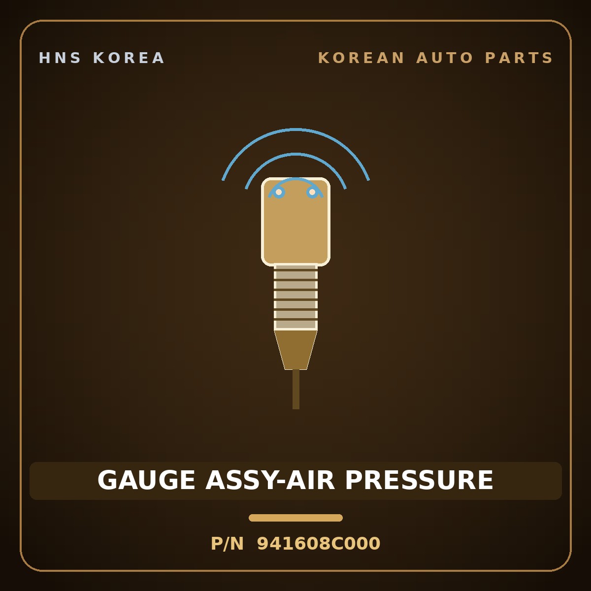 Genuine Mobis GAUGE ASSY-AIR PRESSURE 941608C000 for Aero City 1998 HNS Parts Korea