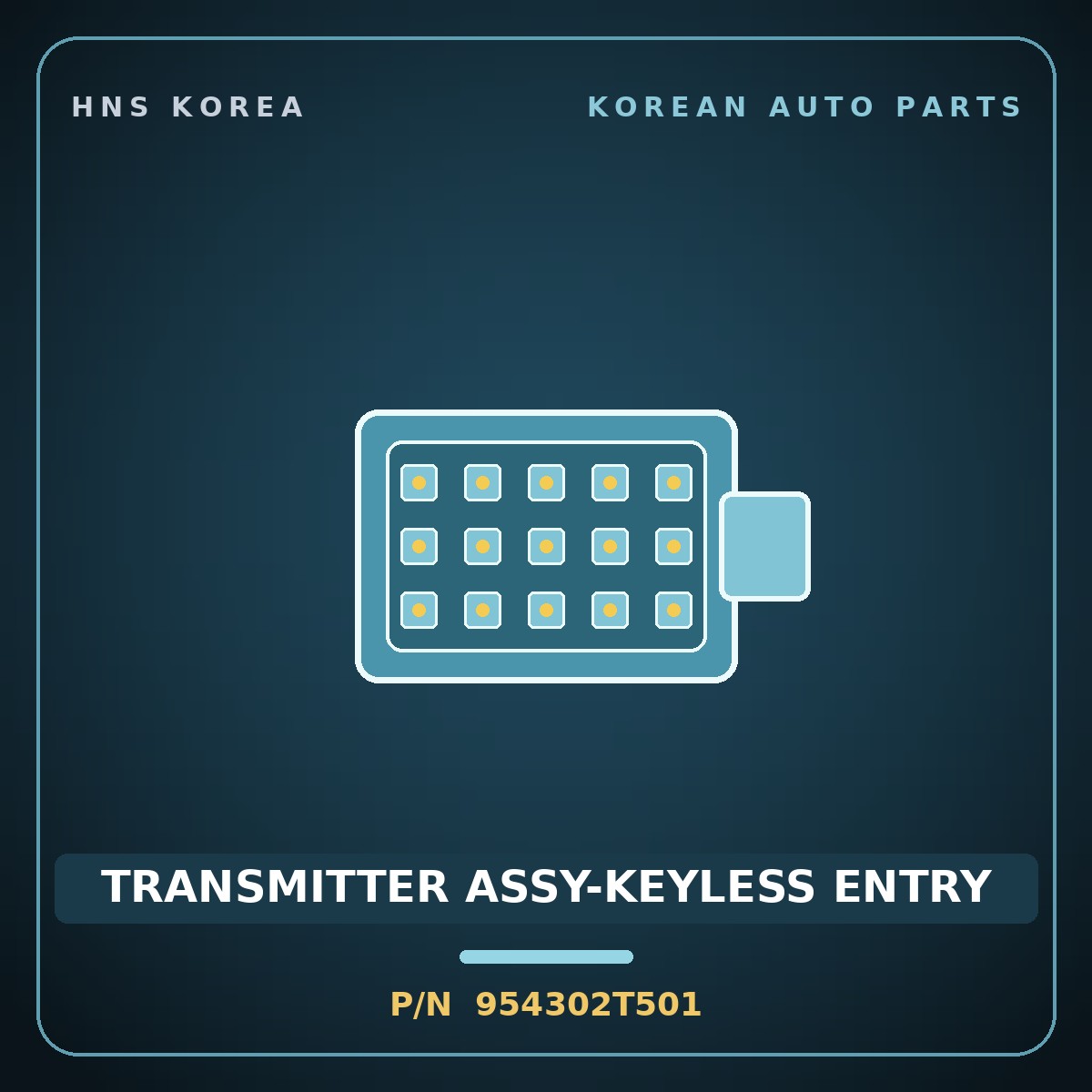 Genuine Mobis TRANSMITTER ASSY-KEYLESS ENTRY 954302T501 for K5 2011 HNS Parts Korea