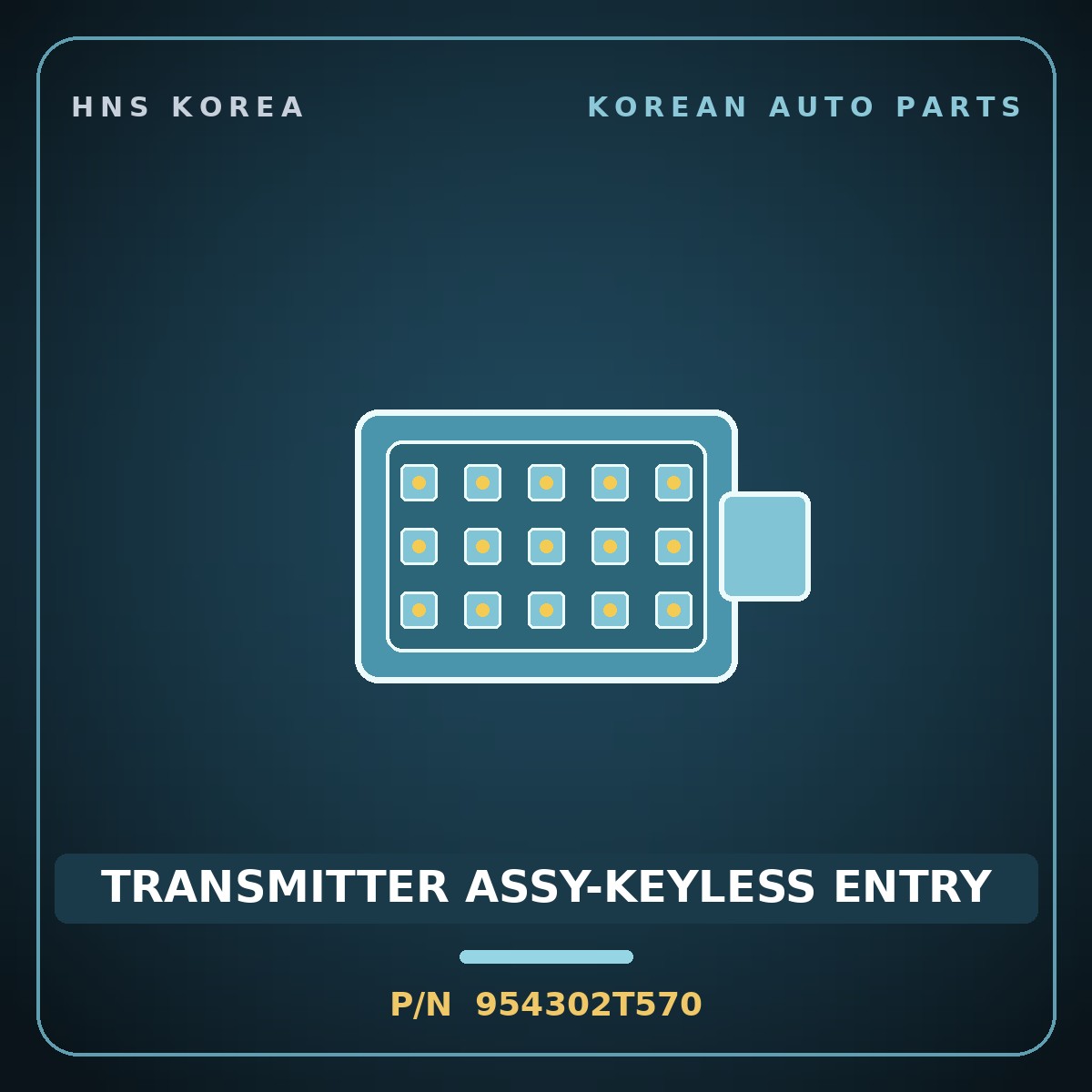 Genuine Mobis TRANSMITTER ASSY-KEYLESS ENTRY 954302T570 for K5 2014 HNS Parts Korea