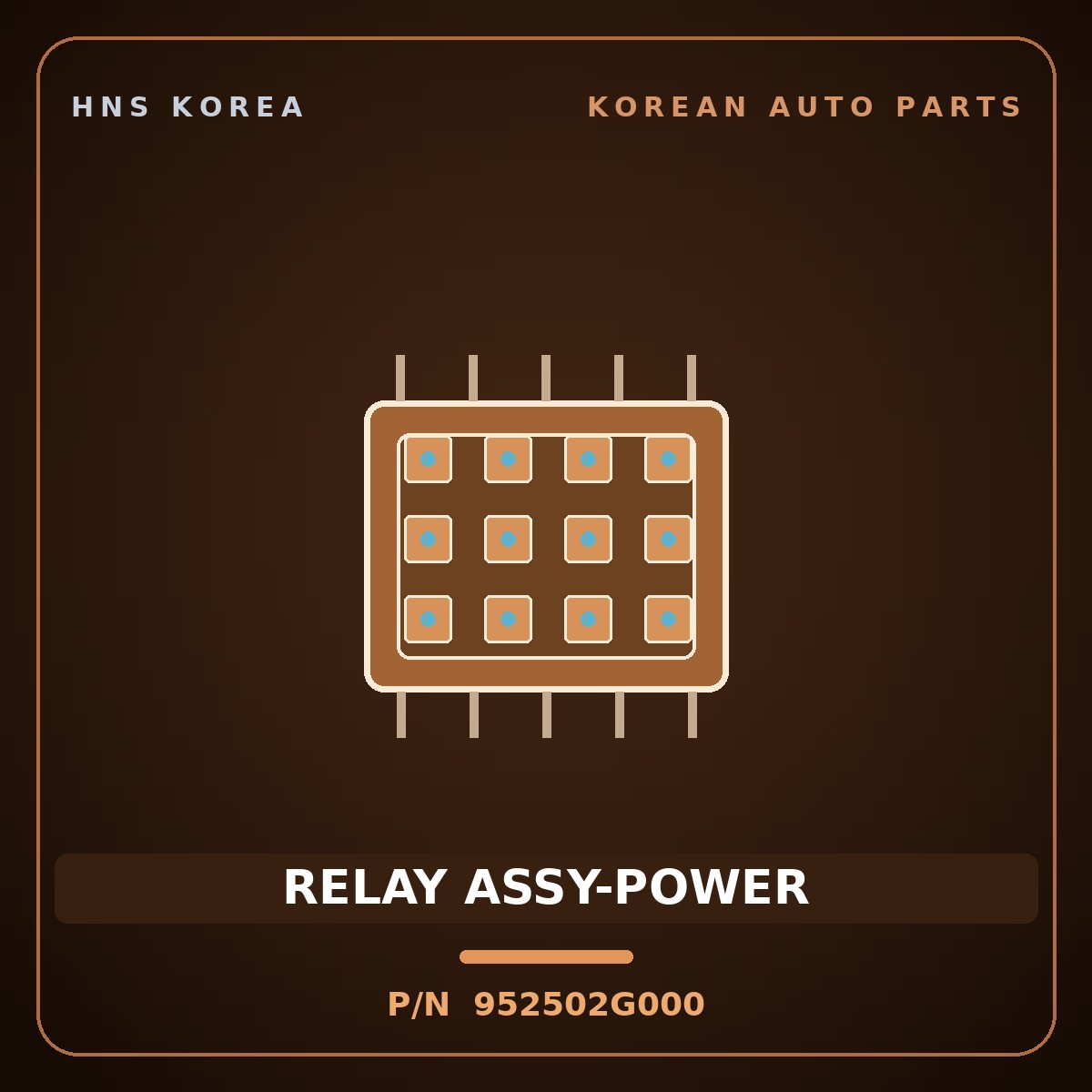 Genuine Mobis RELAY ASSY-POWER 952502G000 for Lotze 2005 HNS Parts Korea