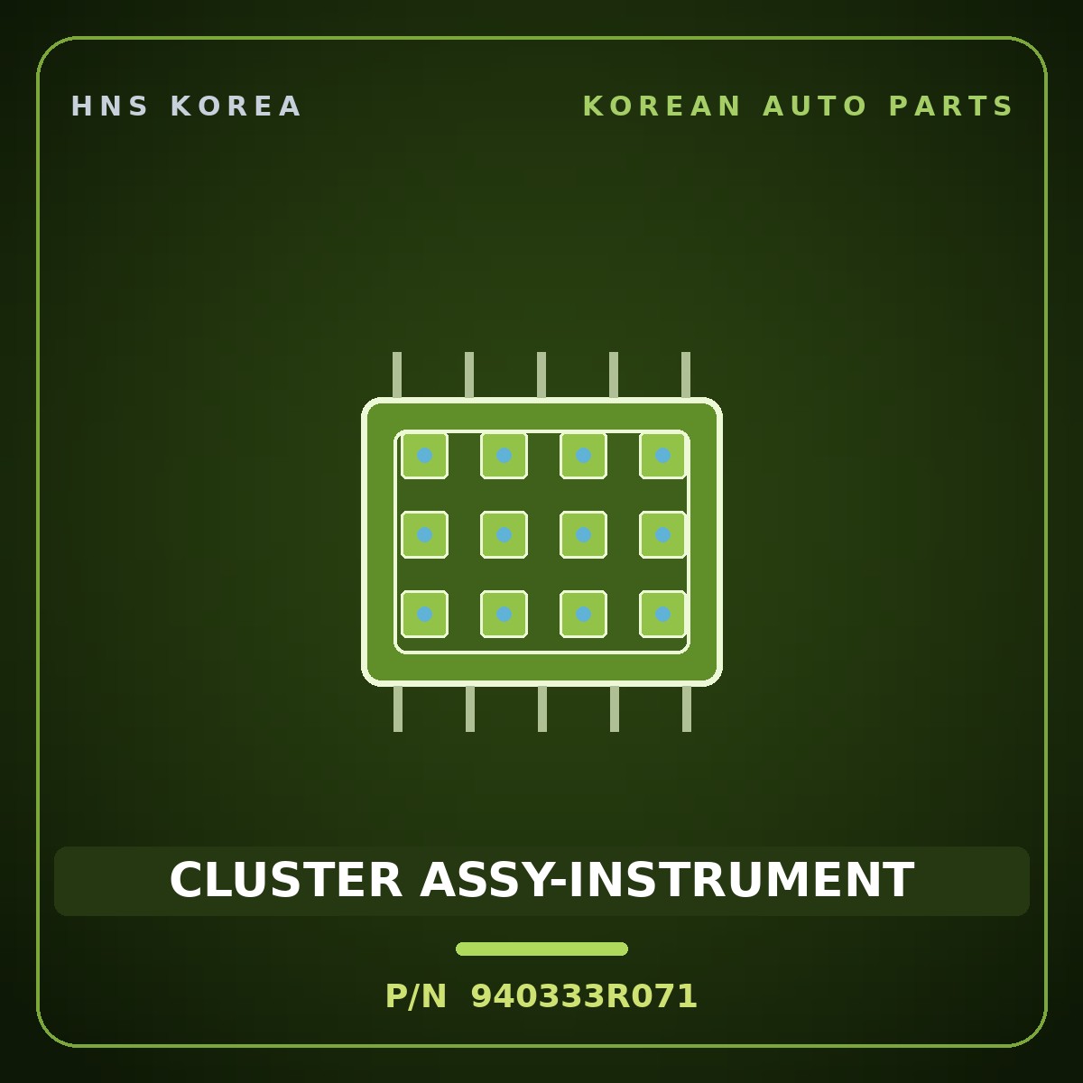 Genuine Mobis CLUSTER ASSY-INSTRUMENT 940333R071 for K7 2013 HNS Parts Korea