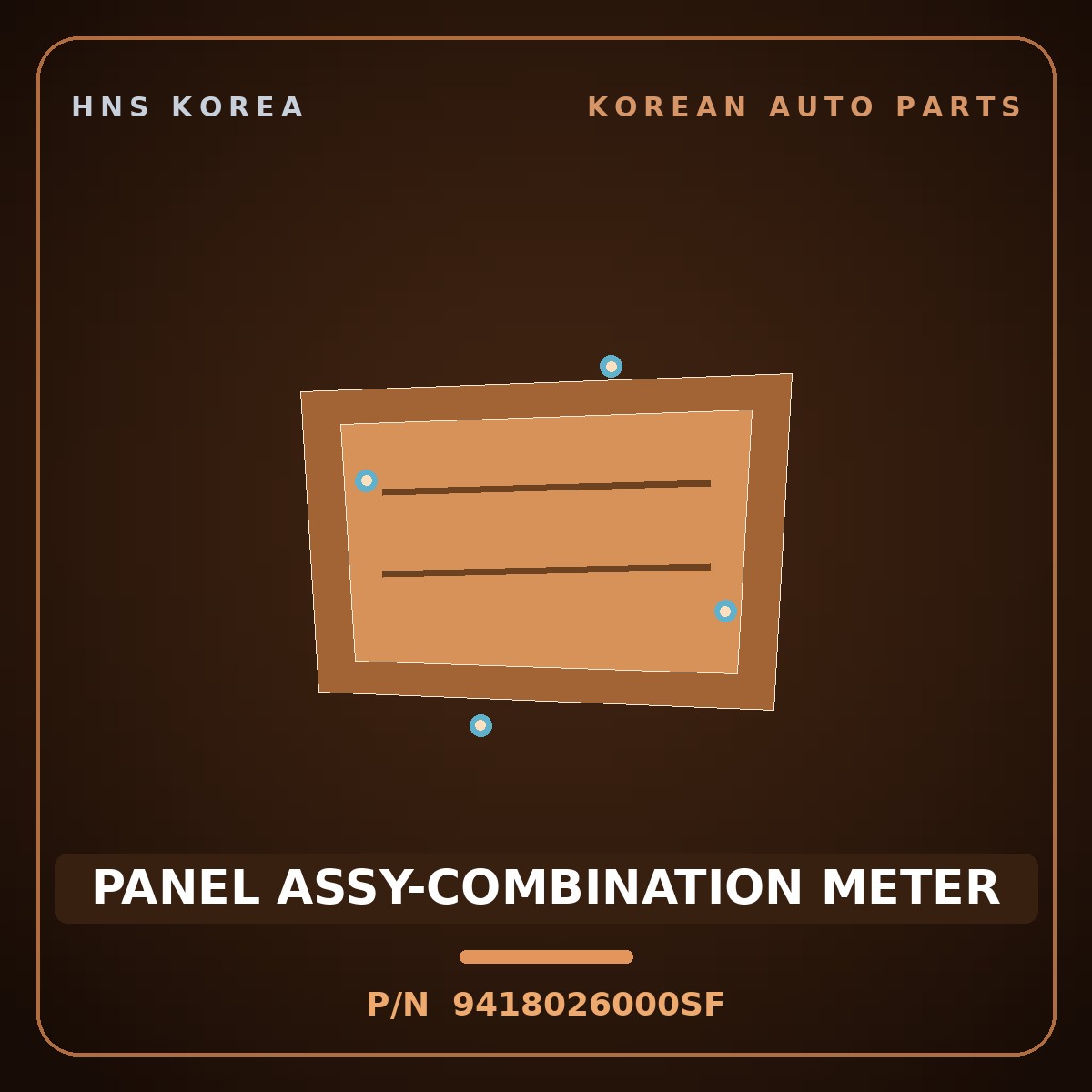 Genuine Mobis PANEL ASSY-COMBINATION METER 9418026000SF for Santa Fe 2000 HNS Parts Korea