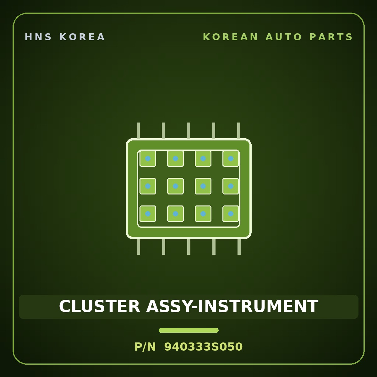 Genuine Mobis CLUSTER ASSY-INSTRUMENT 940333S050 for Sonata 2010 HNS Parts Korea