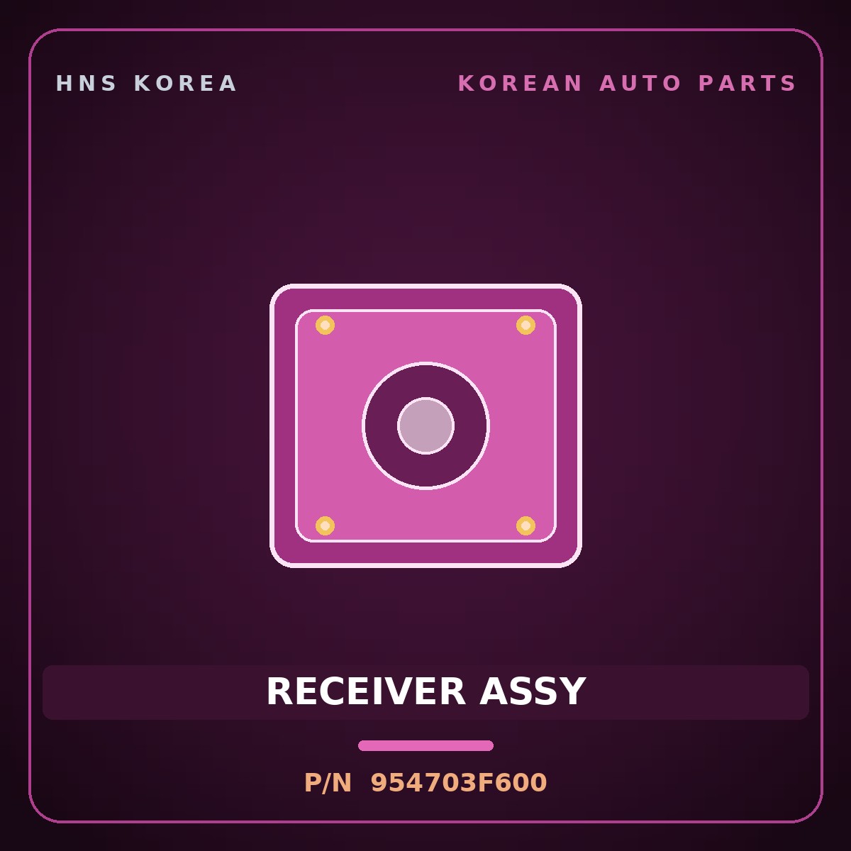 Genuine Mobis RECEIVER ASSY 954703F600 for Opirus 2006 HNS Parts Korea