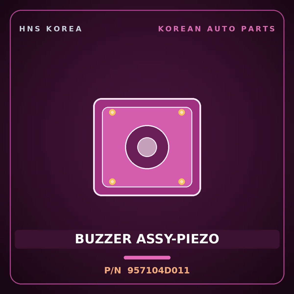 Genuine Mobis BUZZER ASSY-PIEZO 957104D011 for Carnival 2005 HNS Parts Korea