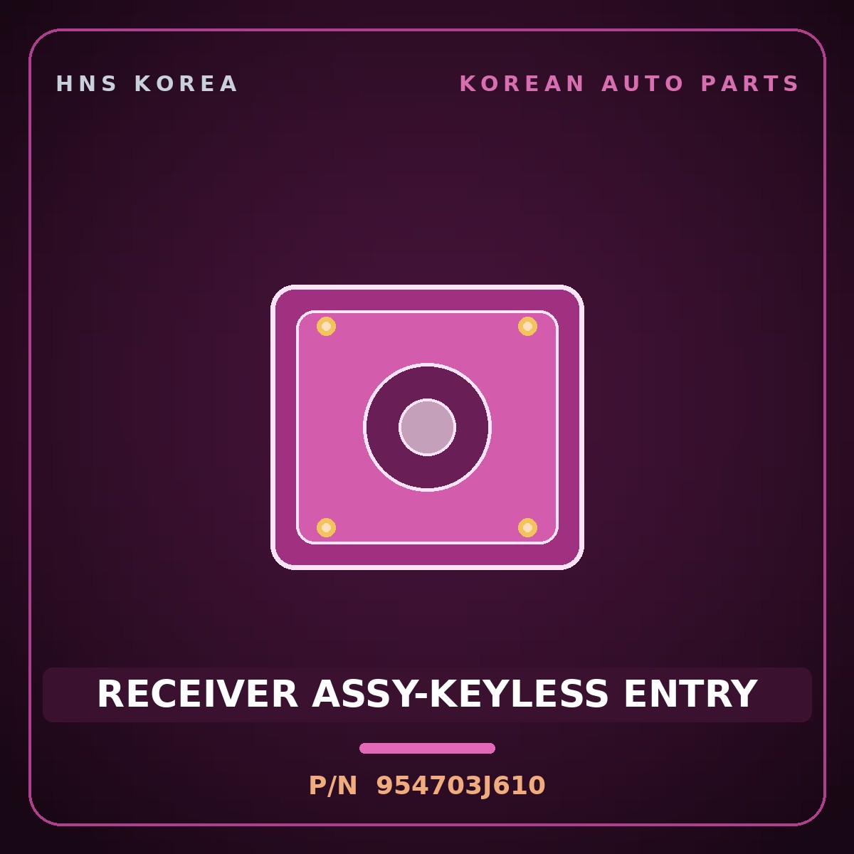 Genuine Mobis RECEIVER ASSY-KEYLESS ENTRY 954703J610 for Veracruz 2006 HNS Parts Korea