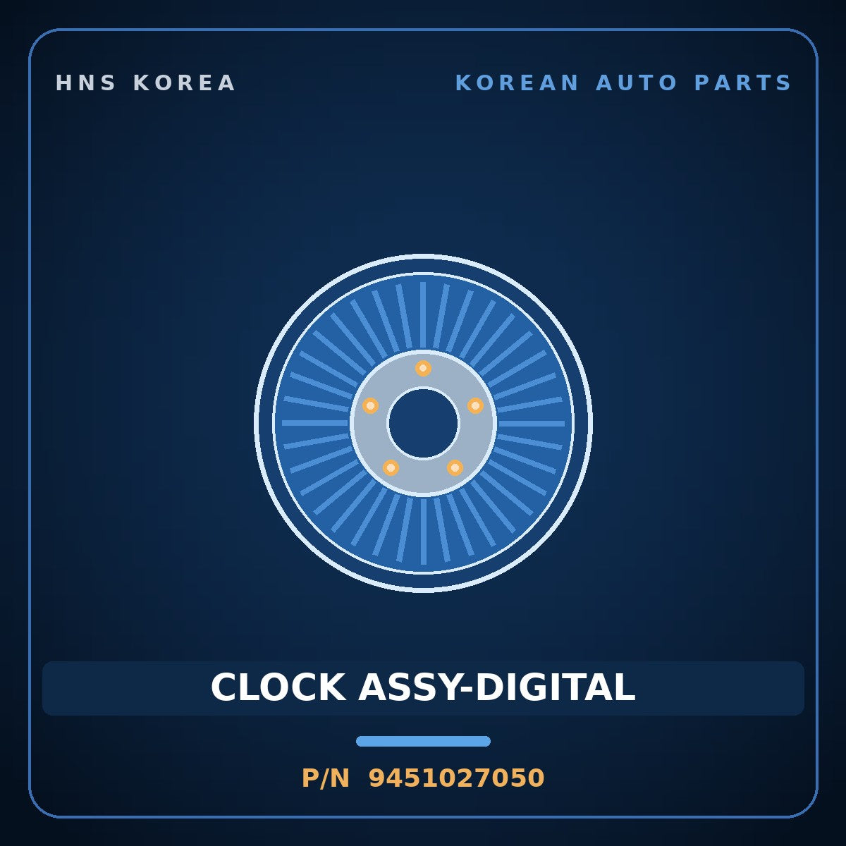 Genuine Mobis CLOCK ASSY-DIGITAL 9451027050 for Tiburon 1997 HNS Parts Korea