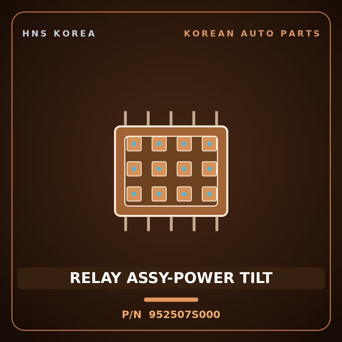 Genuine Mobis RELAY ASSY-POWER TILT 952507S000 for Trago 2013 HNS Parts Korea