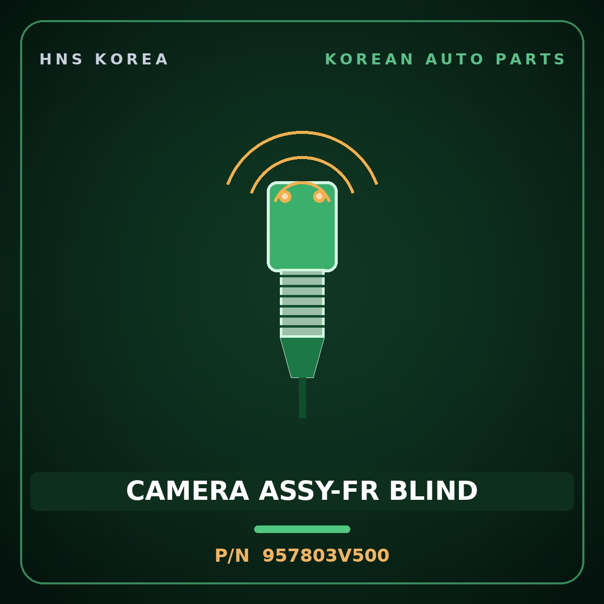 Genuine Mobis CAMERA ASSY-FR BLIND 957803V500 for Grandeur 2011 HNS Parts Korea