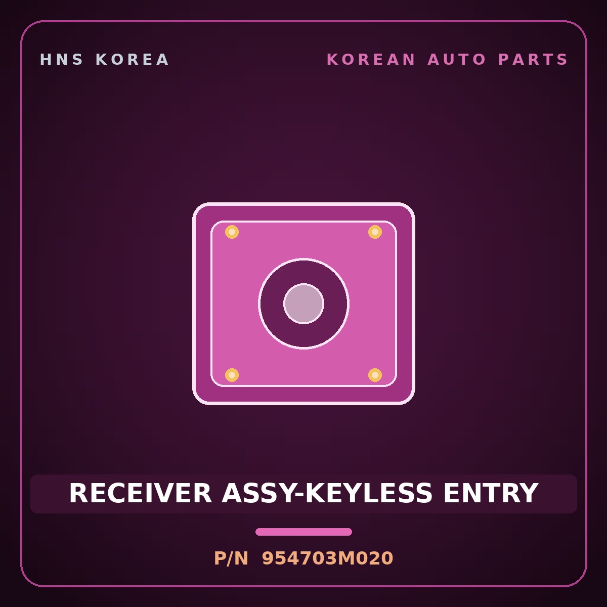 Genuine Mobis RECEIVER ASSY-KEYLESS ENTRY 954703M020 for Genesis 2007 HNS Parts Korea