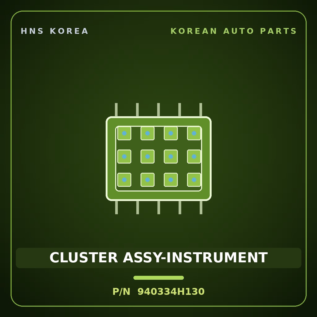 Genuine Mobis CLUSTER ASSY-INSTRUMENT 940334H130 for Grand Starex 2007 HNS Parts Korea