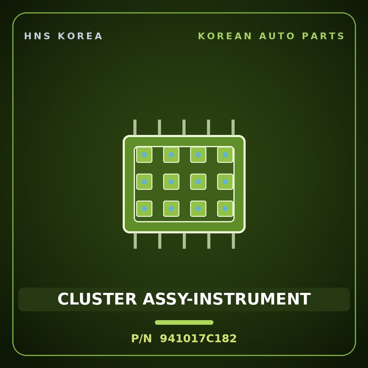 Genuine Mobis CLUSTER ASSY-INSTRUMENT 941017C182 for Power Truck 2004 HNS Parts Korea