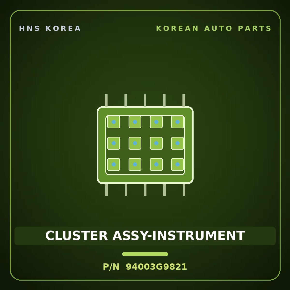 Genuine Mobis CLUSTER ASSY-INSTRUMENT 94003G9821 for G70 2017 HNS Parts Korea