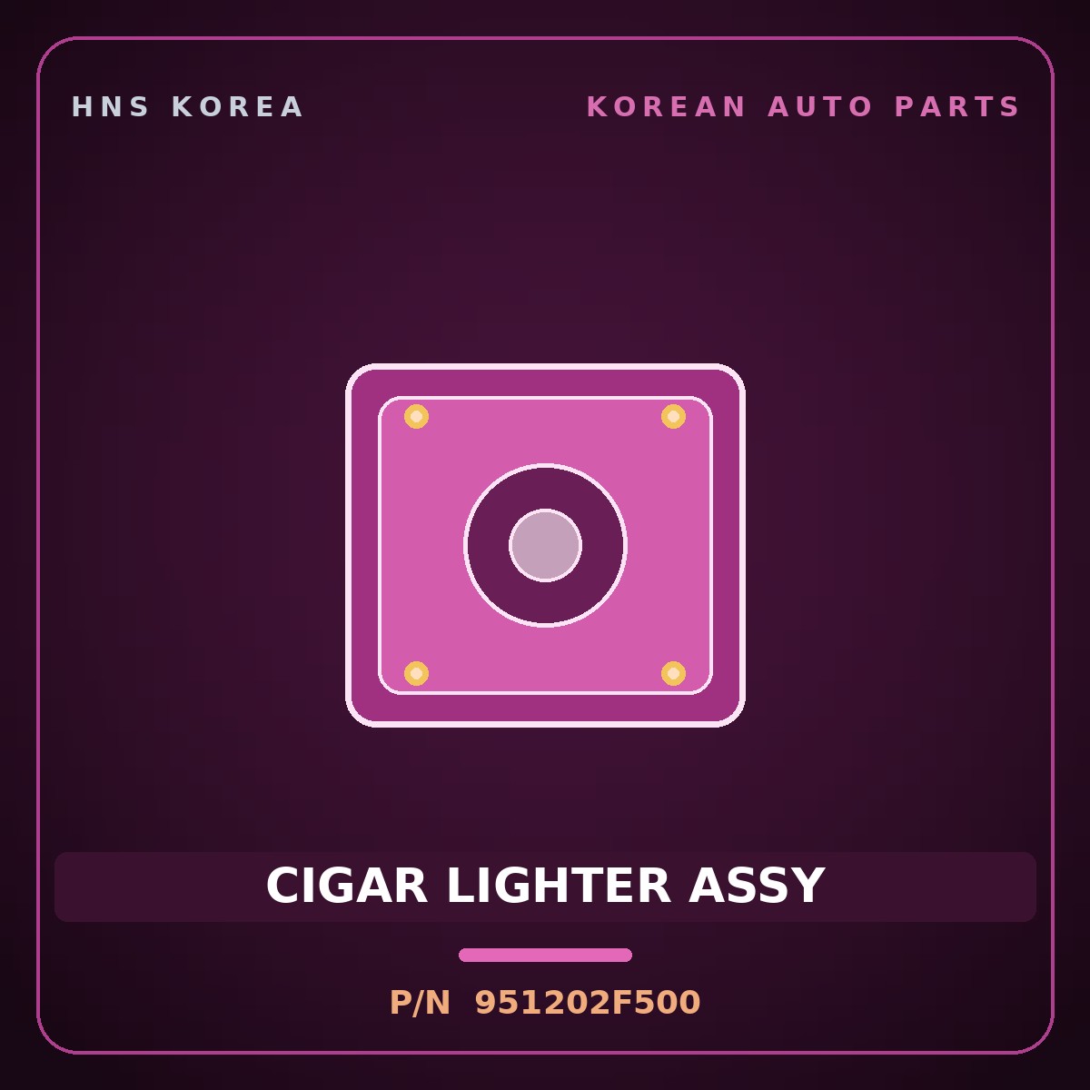Genuine Mobis CIGAR LIGHTER ASSY 951202F500 for Cerato 2006 HNS Parts Korea