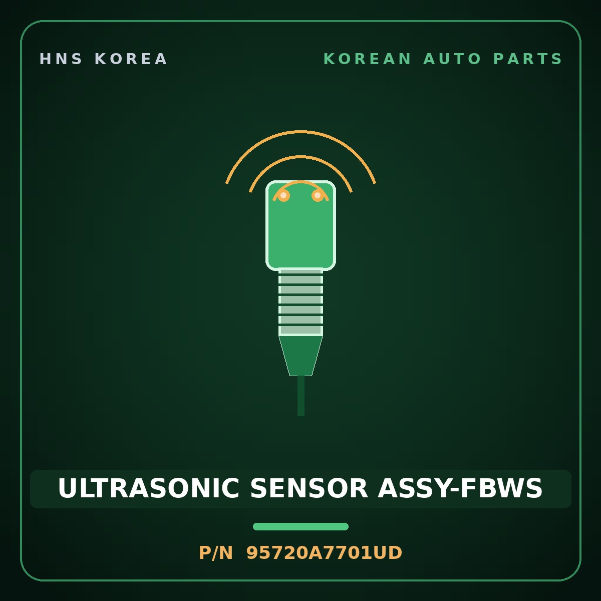 Genuine Mobis ULTRASONIC SENSOR ASSY-FBWS 95720A7701UD for K3 2012 HNS Parts Korea