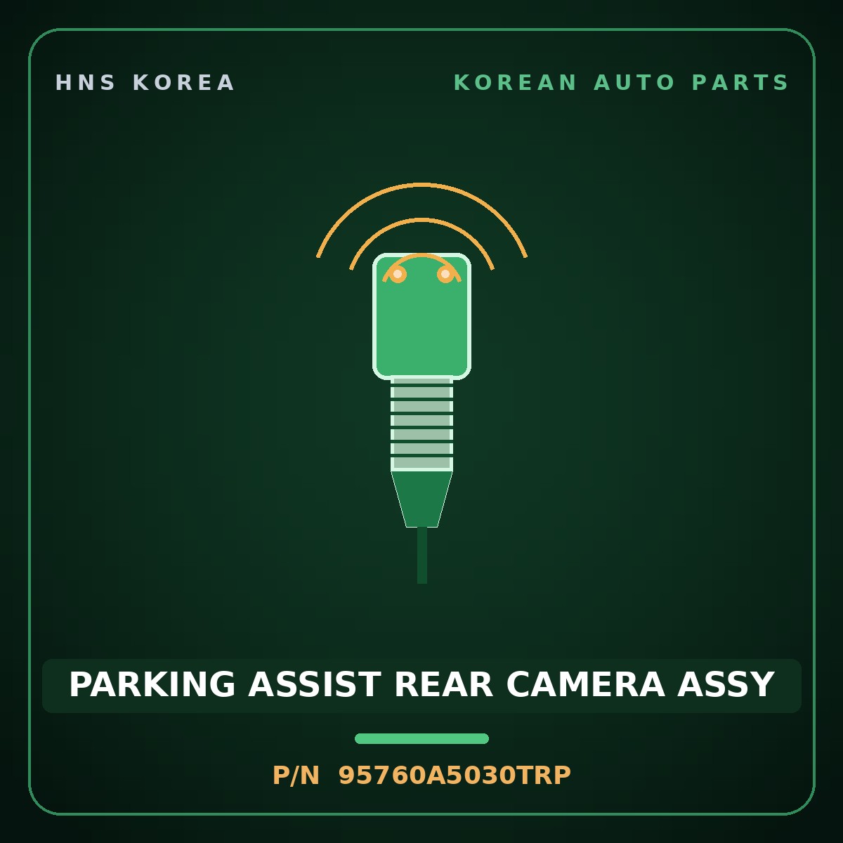 Genuine Mobis PARKING ASSIST REAR CAMERA ASSY 95760A5030TRP for i30 2012 HNS Parts Korea